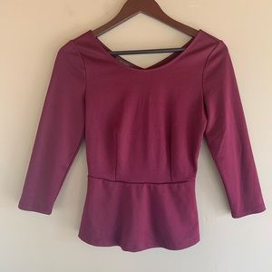 The Limited Scoop Neck peplum top